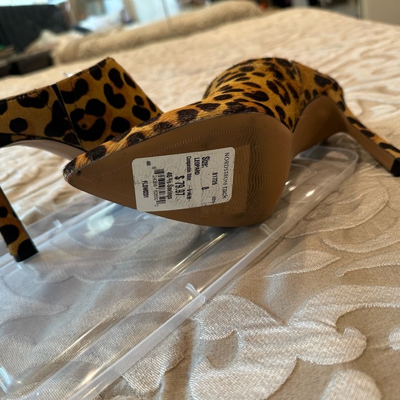 Steven by Steve Madden leopard fur mules; size 8.5; brand new - Picture 3 of 8